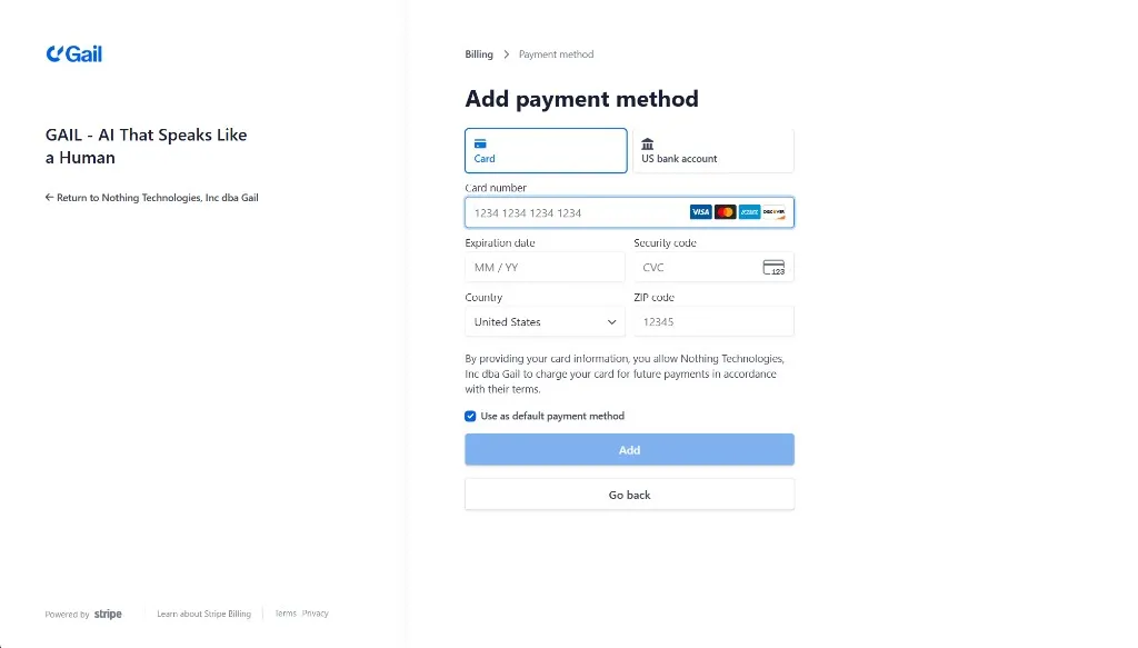 Enter Card Details
