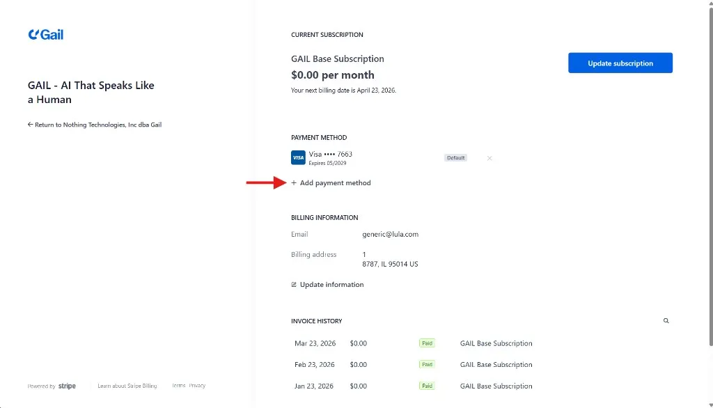 Add Payment Method