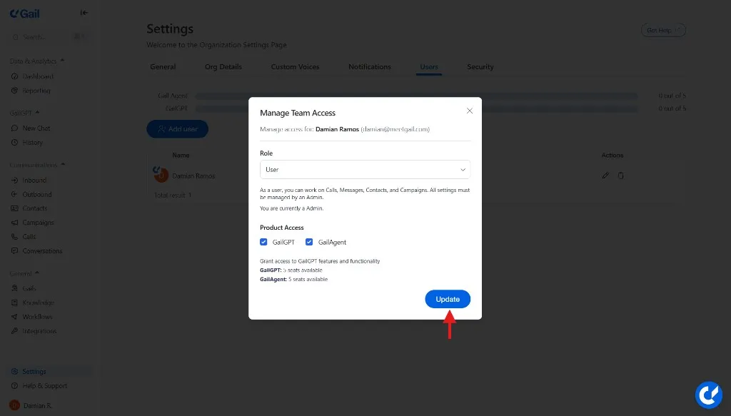 Confirm Role Change
