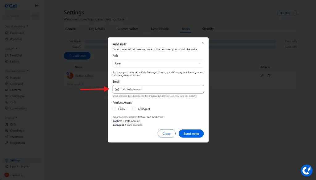 Add User Dialog